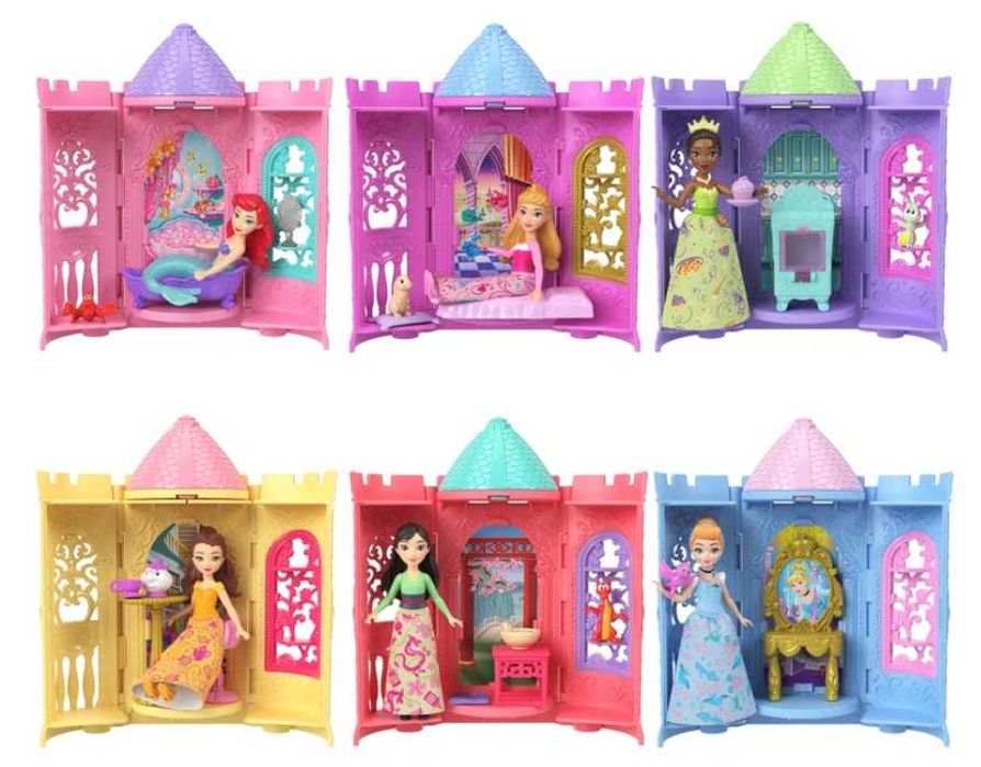 Disney Princess Wieża niespodzianka z lalką mix 6 sztuk cały komplet!