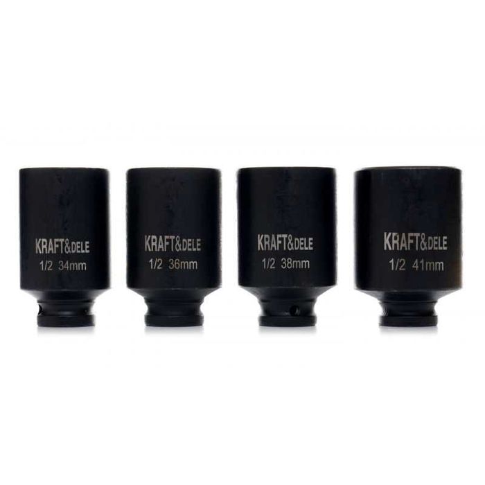 NASADKI UDAROWE 1/2" 4 szt HEX 12 Kątne zestaw nasadek walizka KD11754