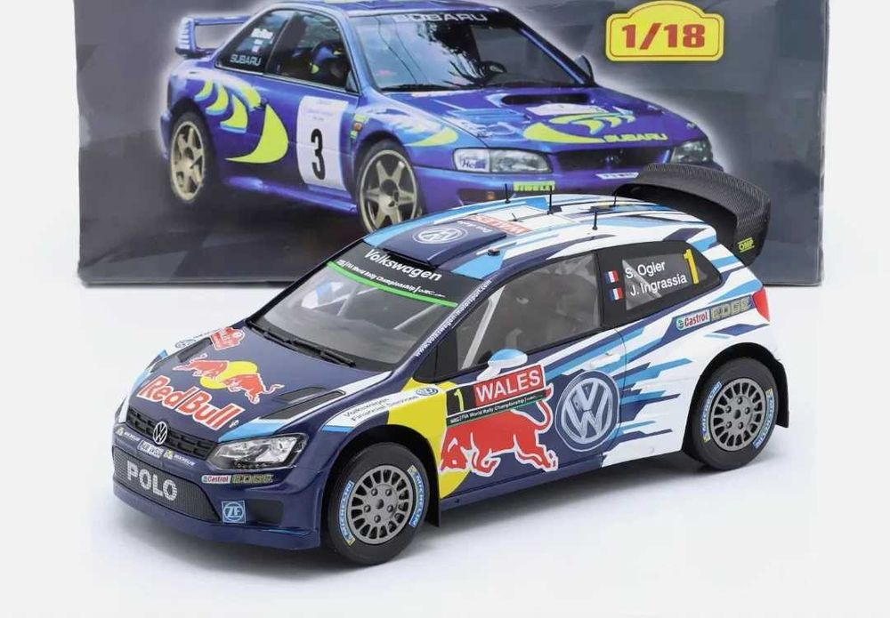 1/18 volkswagen pollo r wrc rally wales 2015 s. ogier (altaya ixo)