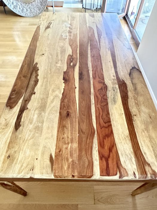 Stół z litego drewna 203x100 cm w jednym kawałku