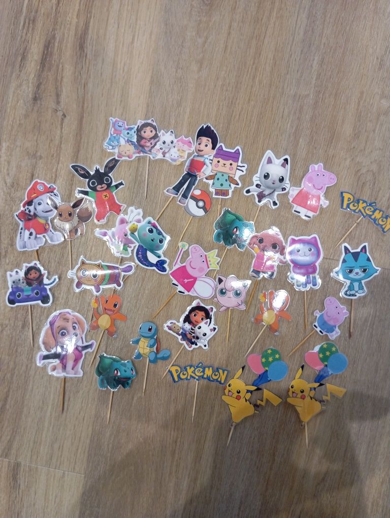 Zestaw bajkowych topperów urodziny Gabi Pokemon Bing