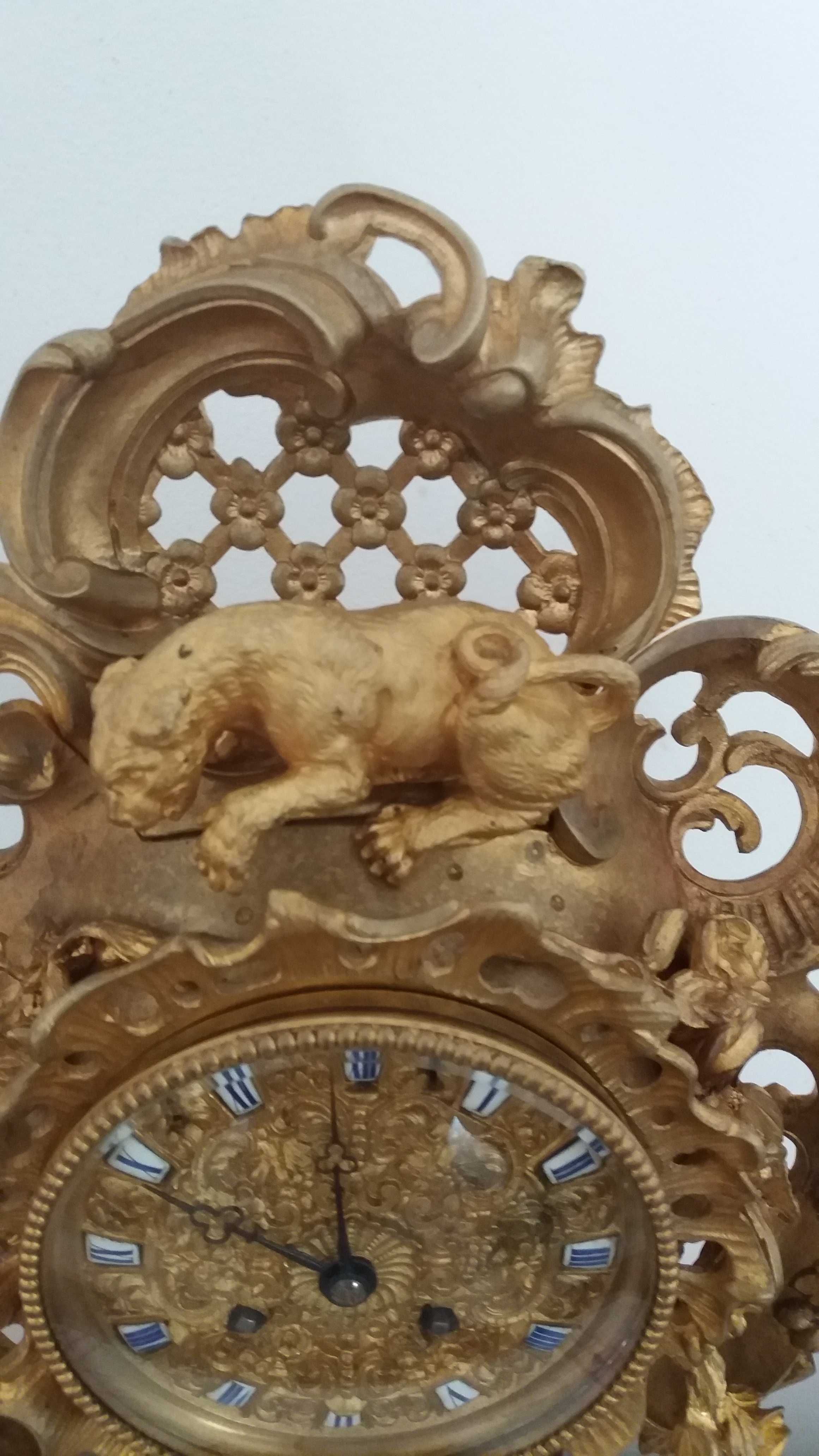 Relógio de pêndulo, Luís XIV, estilo rococó
