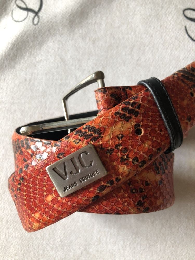 VJC Versace oryg pasek skórzany r. S wzór wężowy