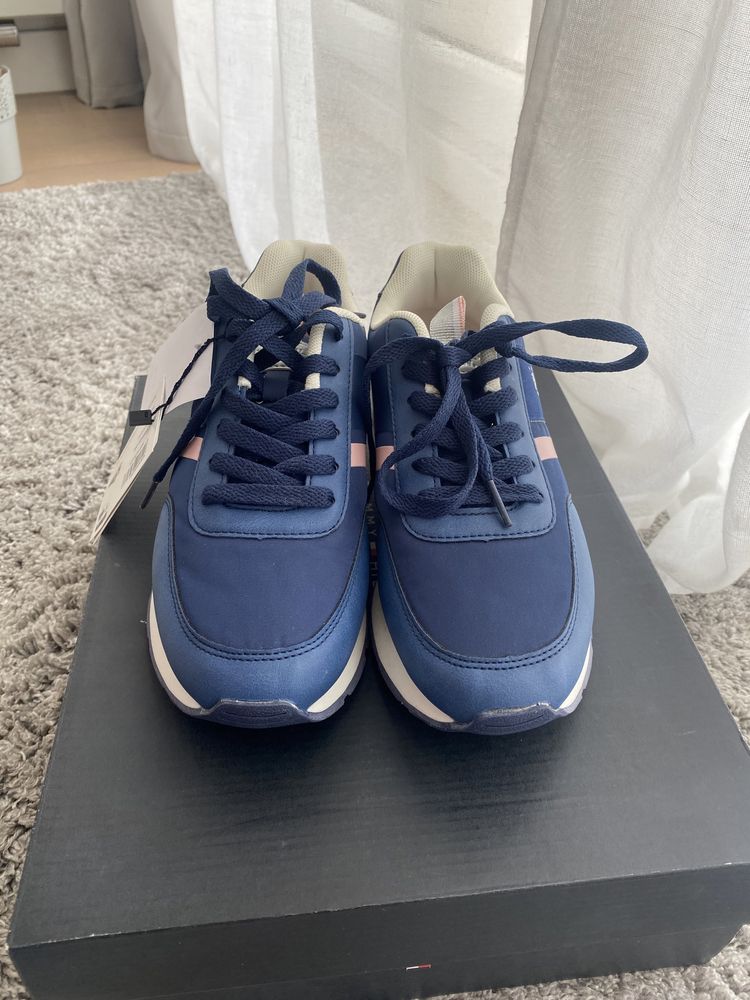 Sneakersy buty Ralph Lauren Polo Nylon eco 37 granatowe nowe z metkami