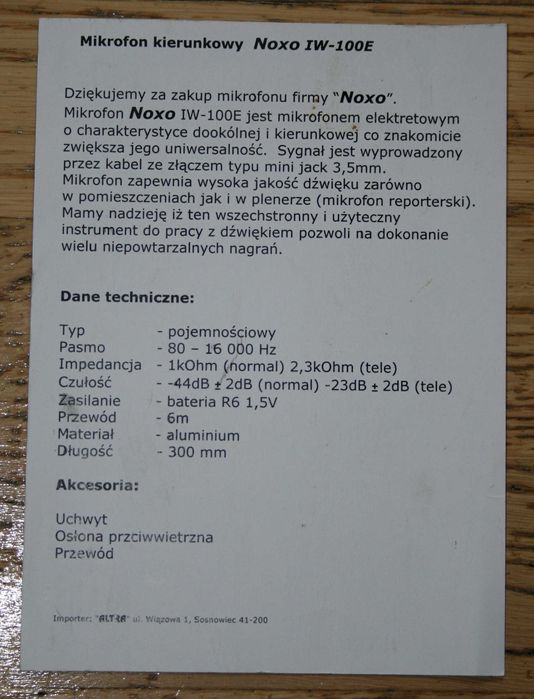 Mikrofon kierunkowy ECM-672 – zestaw do nagrań terenowych i filmowych