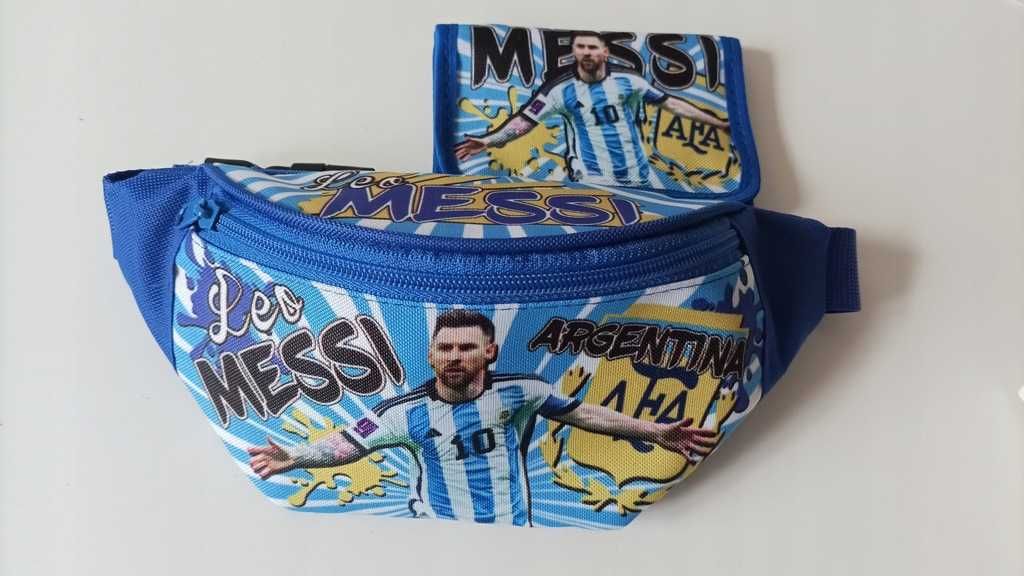 Lionel Leo Messi Argentyna saszetka nerka plus portfel Nowe komplety