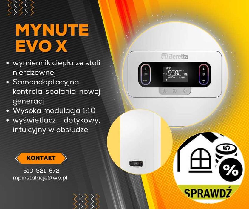 Kocioł gazowy Beretta MYNUTE EVO X 20 R piec gazowy