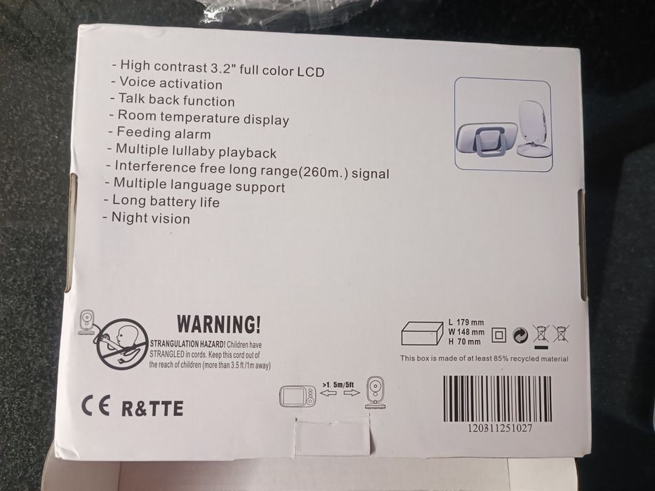 Câmera monitor de bebé