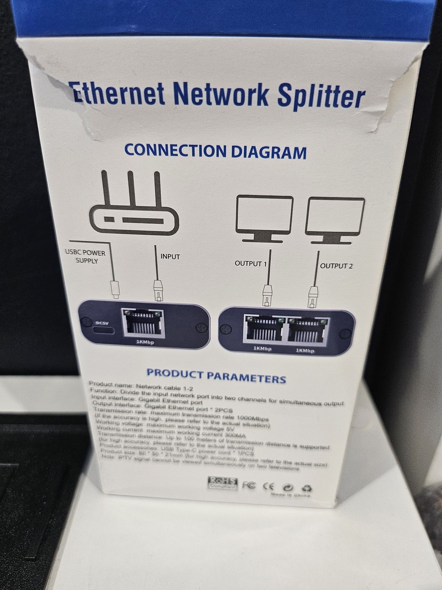 Adapter- Rozdzielacz 1x2 1000 Mb/s