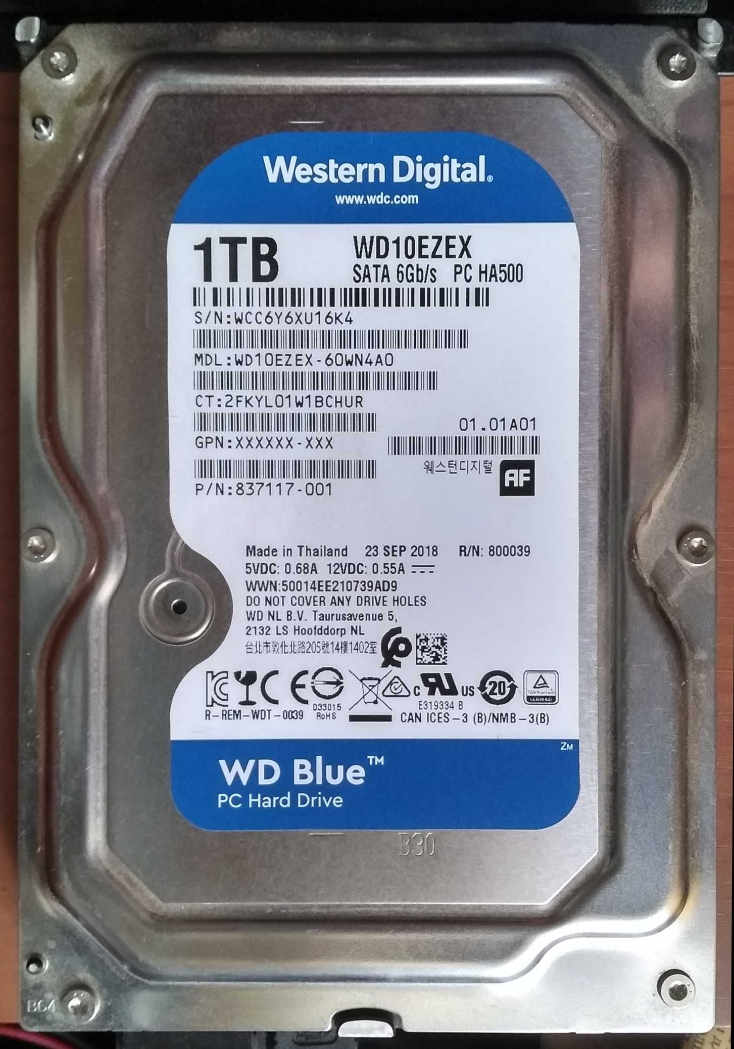 Жёсткий диск 1Тб WD 10 EZEX 3.5