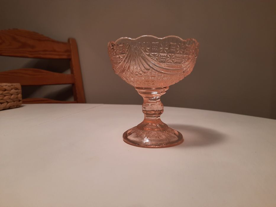 Cukiernica PRL rozaliowa cukiernica wachlarze HSG Ząbkowice!!!