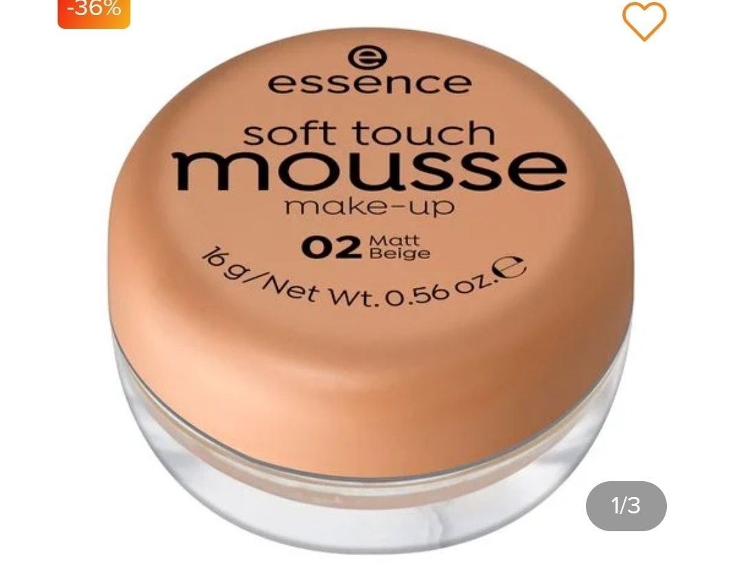 Тональний мус для обличч Essence soft touch mousse 02 matt beige