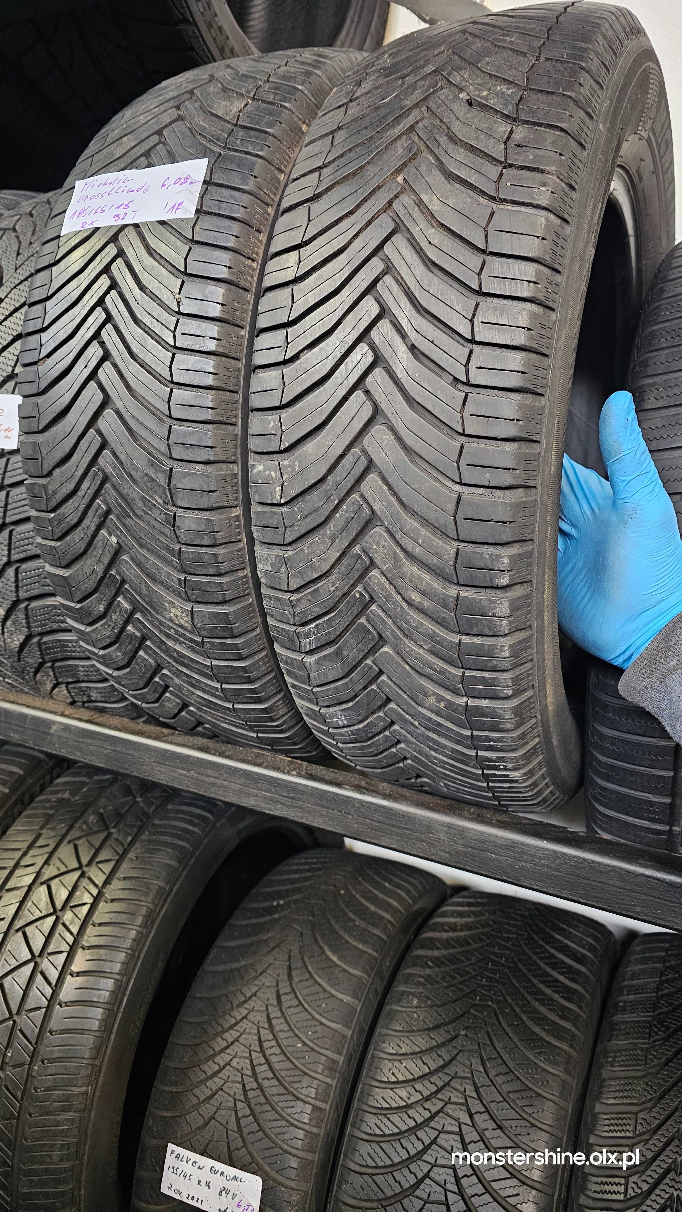 2x Michelin CrossClimate 185/65/15 opony wielosezonowe /wysyłkaOLX