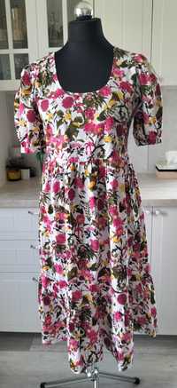 Primark zjawiskowa nowa sukienka kwiaty flowers summer casual 42 xl