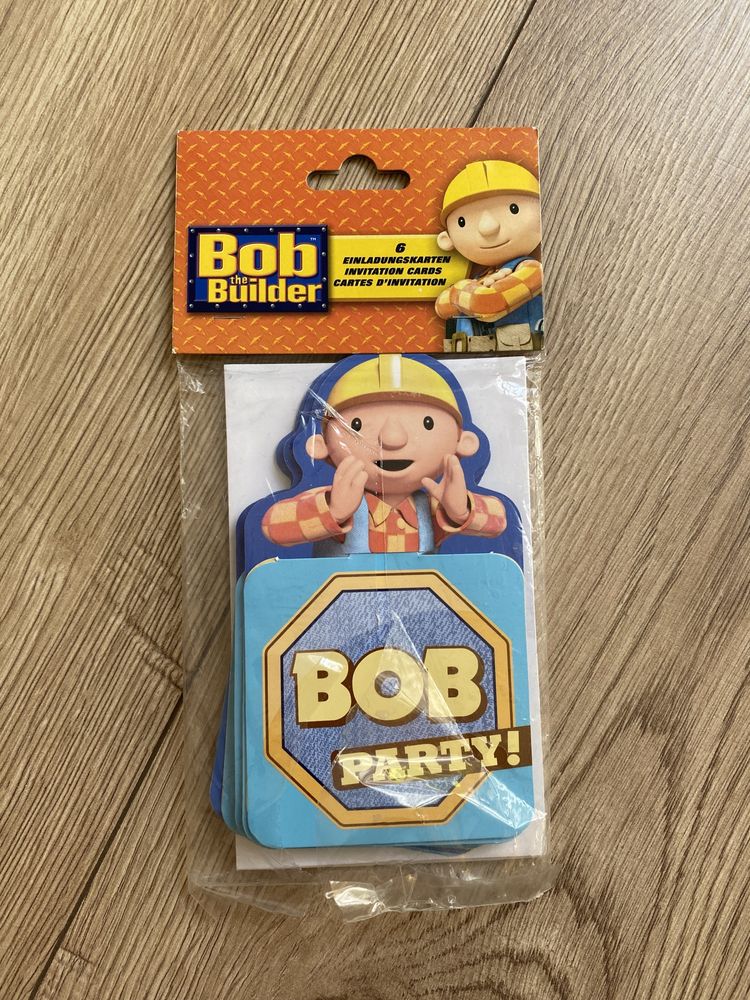 Zaproszenia Bob Budowniczy 6 sztuk