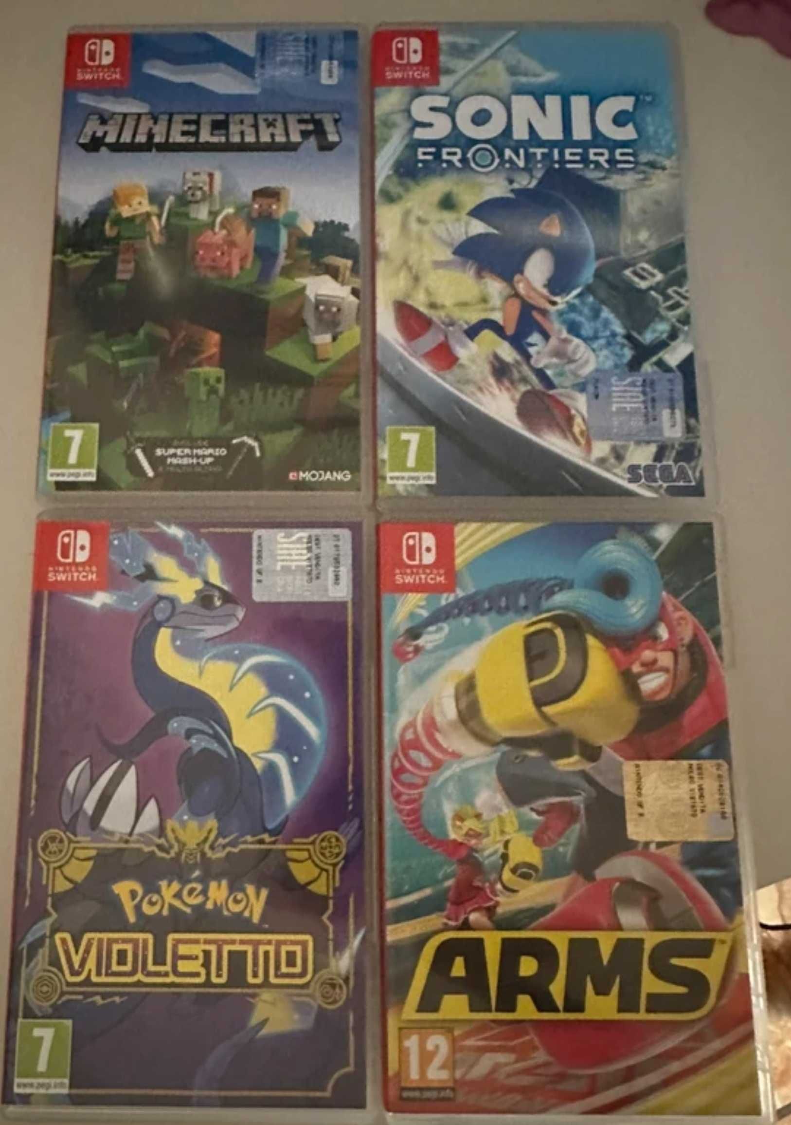 Jogos Nintendo Switch – Pokémon Violetto, Minecraft, Sonic e Arms
