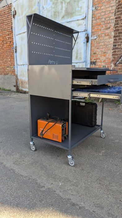 Тележка для інструмента з столом на колесах для сто