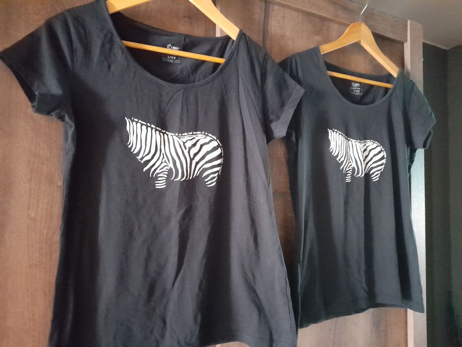Koszulki damskie zebry  2 szt. XL i 2XL