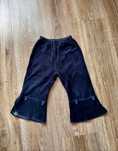 Granatowe welurowe spodnie vintage 92