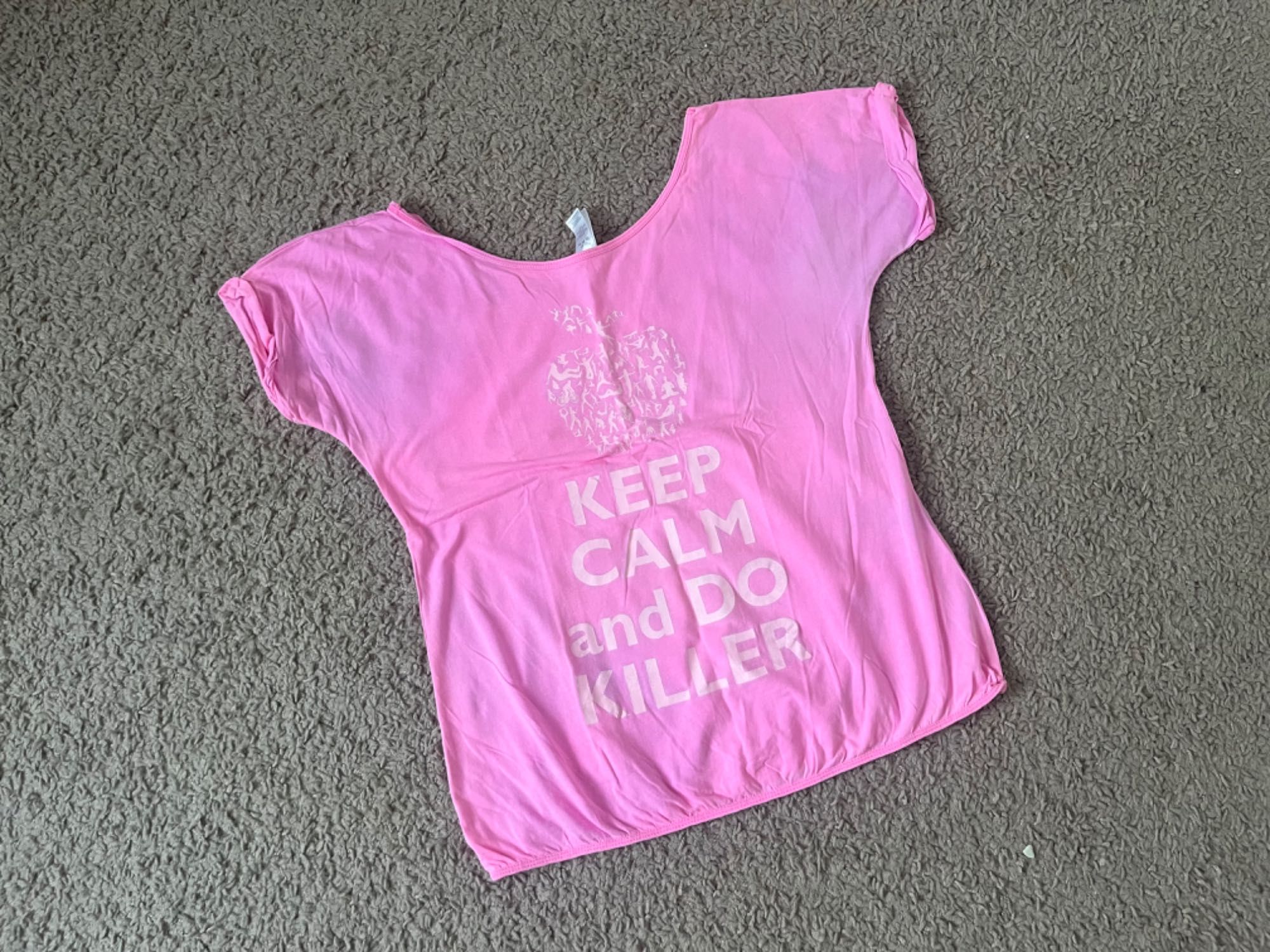 Ewa Chodakowska keep calm and do killer xs/s koszulka neon fluo tshirt