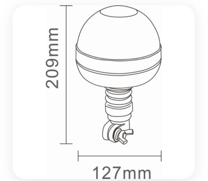 Farol LED rotativo Âmbar - 12 - 24 V