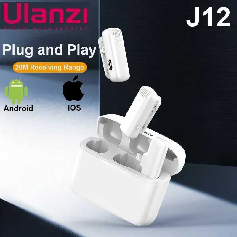 Bezprzewodowy mikrofon krawatowy Ulanzi J12 wersja USB-C BIAŁY