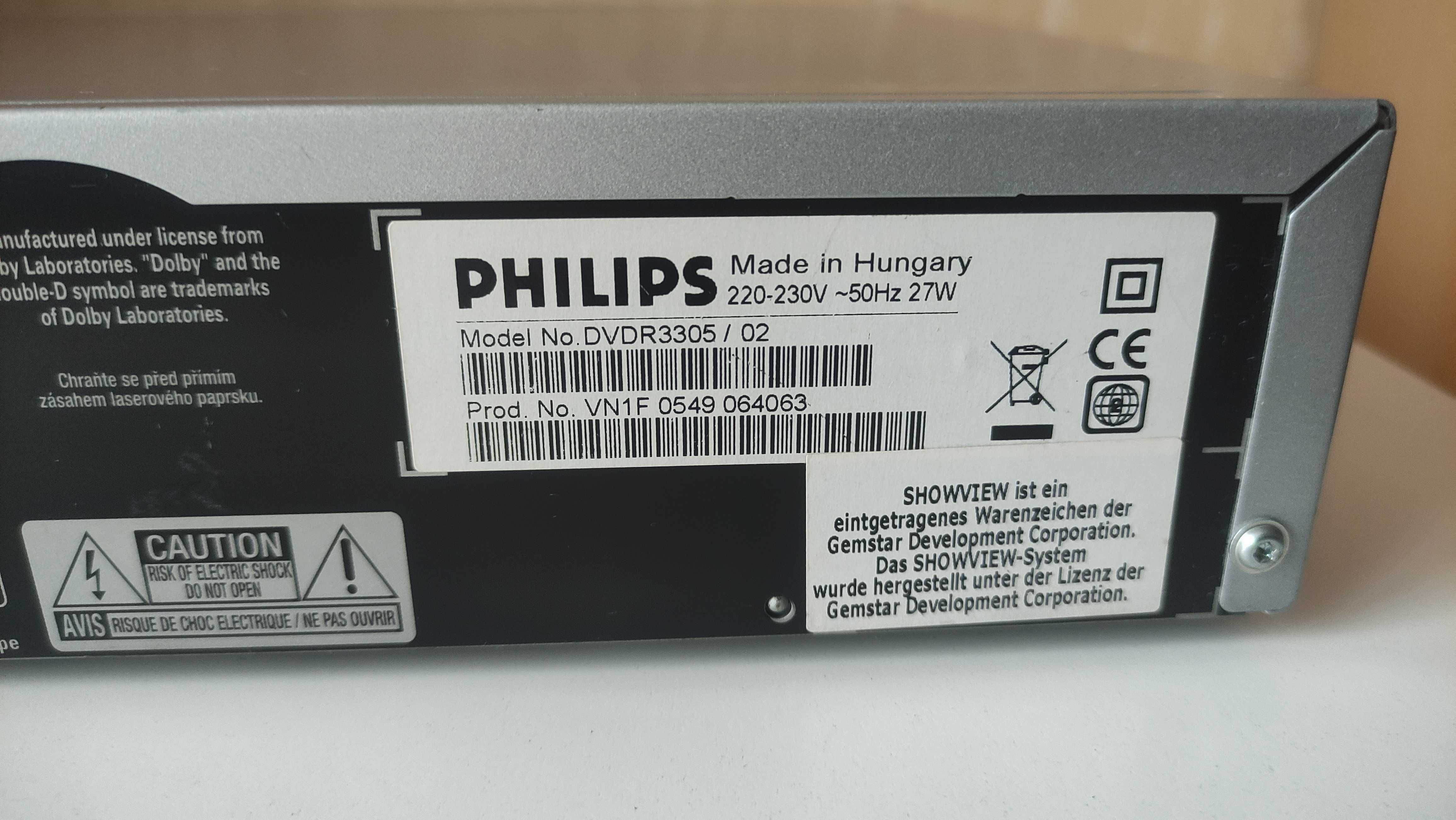 Nagrywarka DVD - Philips DVDR3305 - Sprawny + Pilot