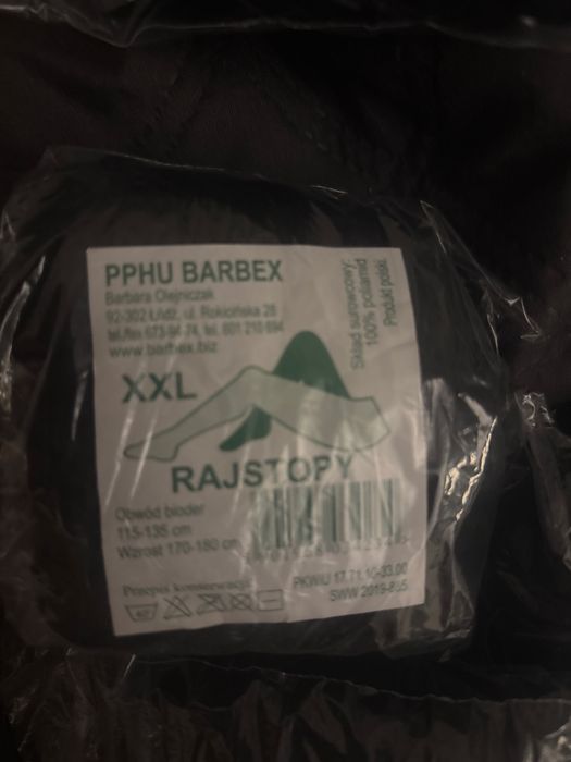 16x rajstop w różnych rozmiarach i grubościach