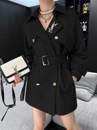 РОЗПРОДАЖ -40%| Жіноче пальто Yves Saint Laurent| L | чорний|якість