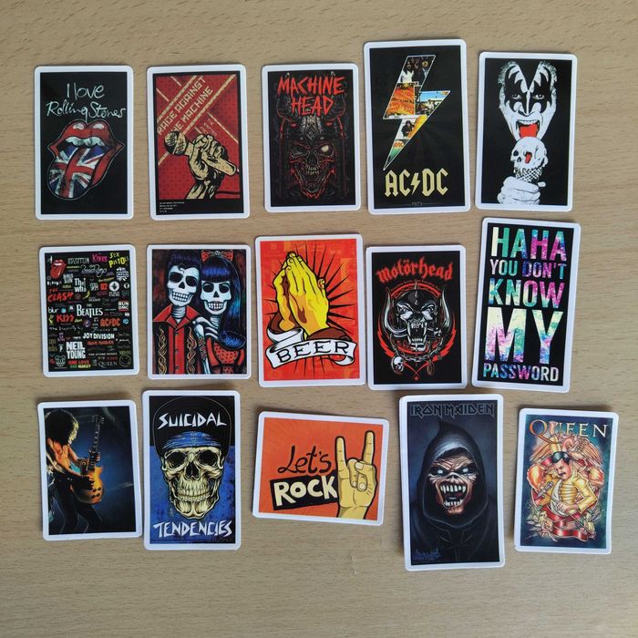 50 Autocolantes Adesivos Rock