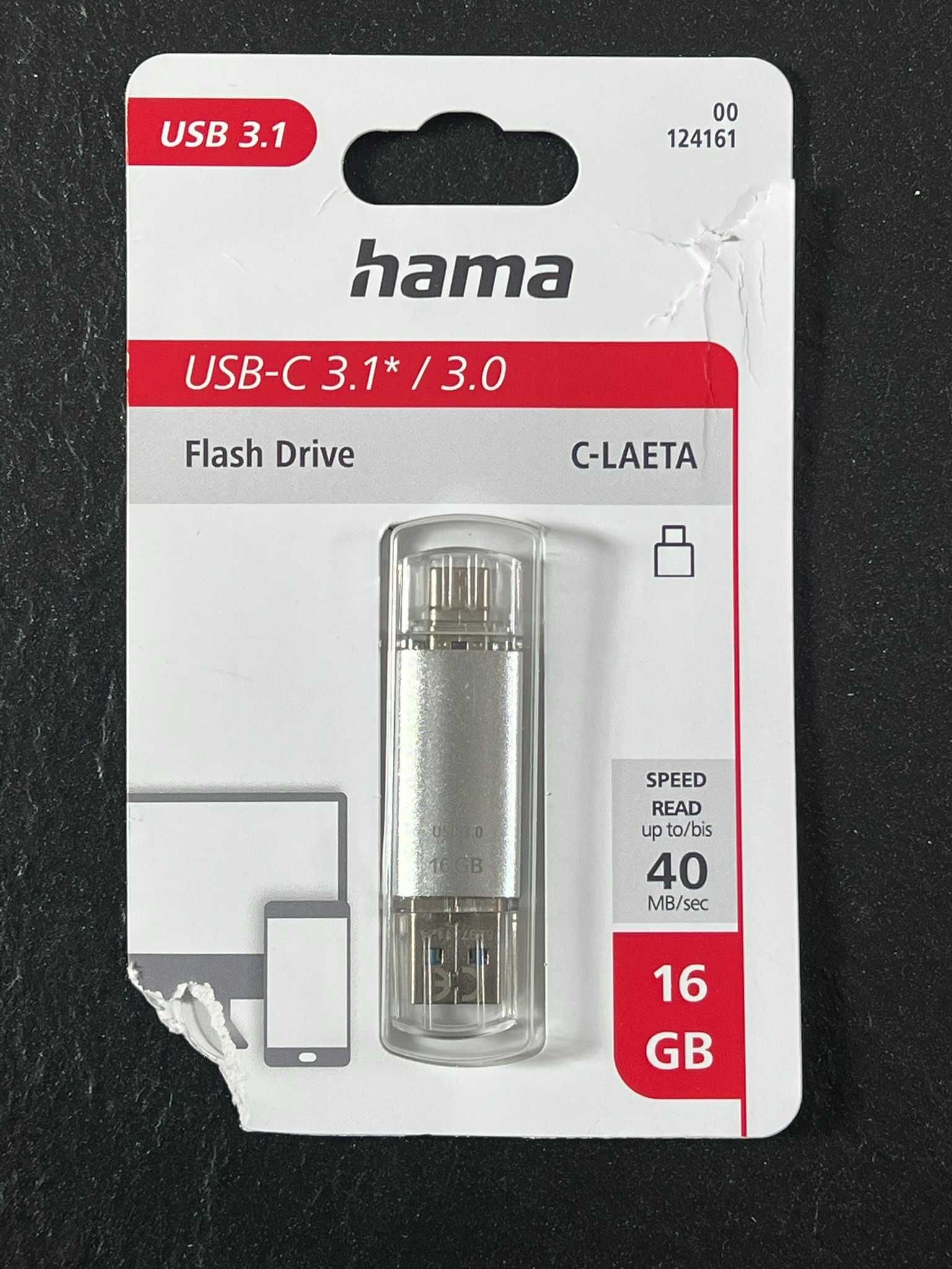 Pendrive Hama 16 GB USB 3.0 USB 3.1 srebrny
