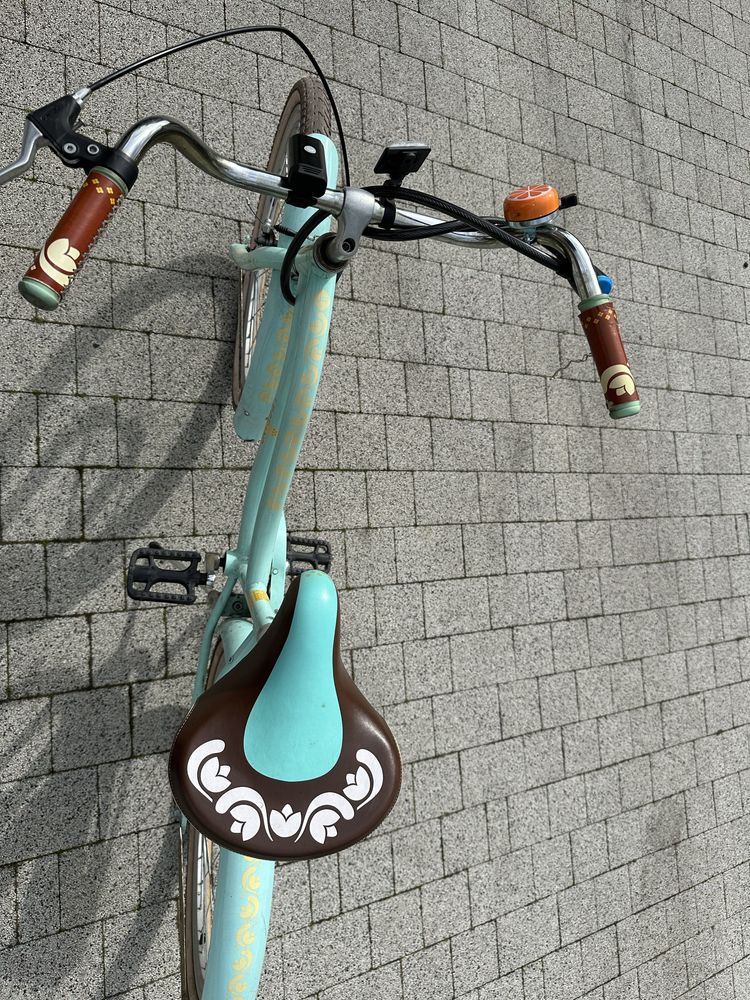 Rower miejski Le Grand, 24 cale, miętowy, młodzieżowy w stylu retro