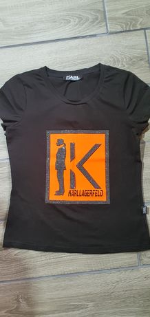Karl Lagerfeld bluzka t-shirt logo S M