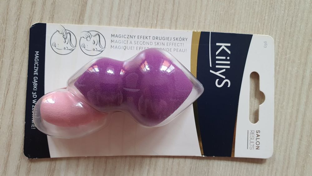gąbki 3D do rozprowadzania podkładu i cieni, zestaw 2 szt. KillyS
