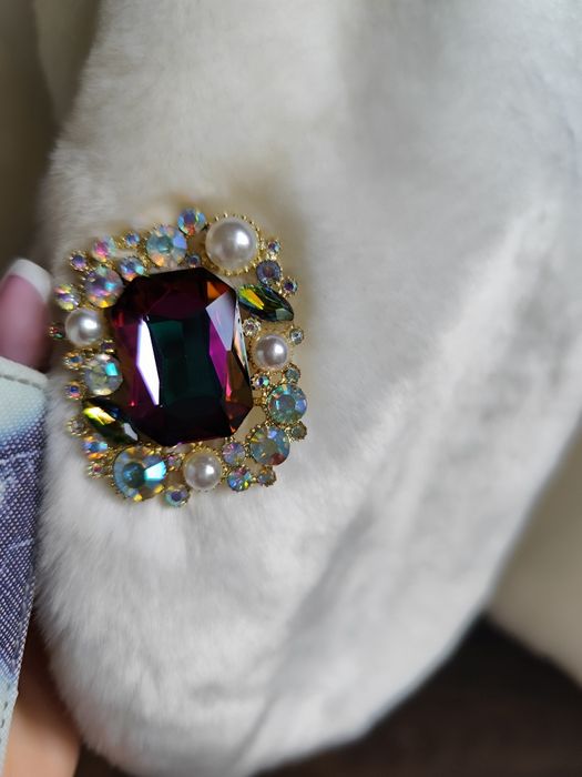 Bolerko ślubne do sukni krem  kryształy ślub kremowe lekkie piękne s n