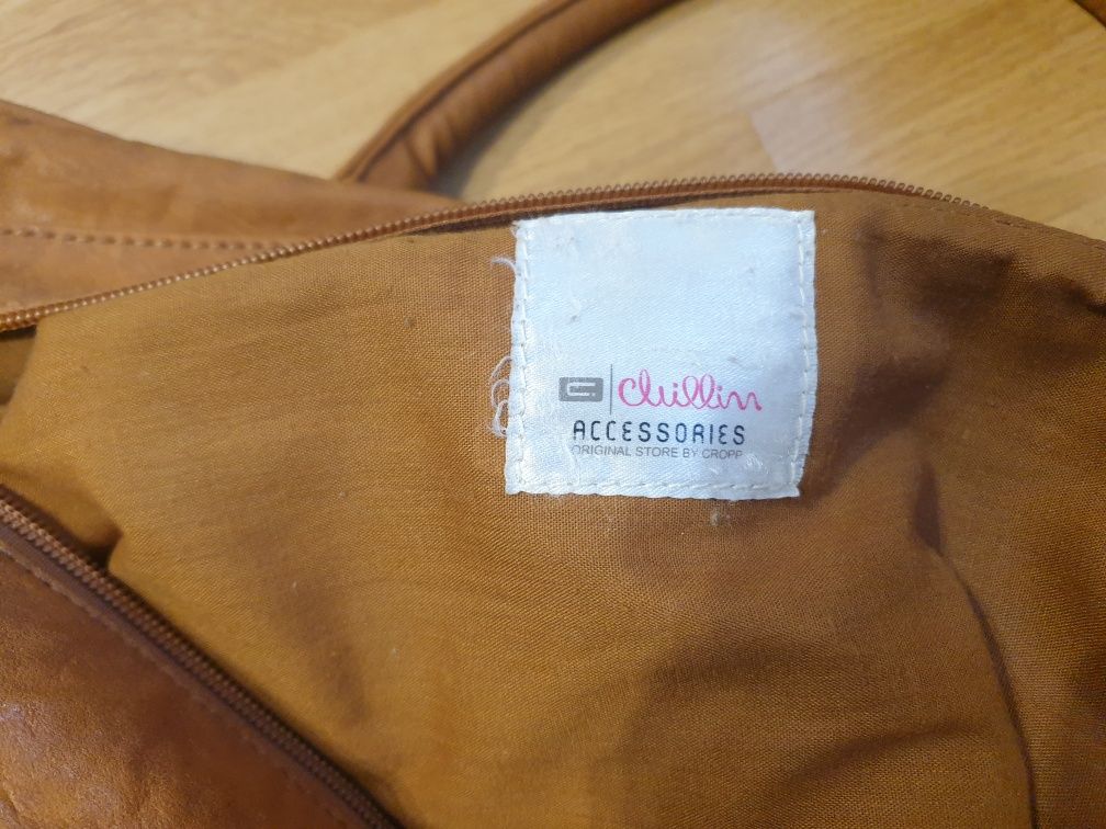 Ruda torebka/torba skórzana Cropp XXL
