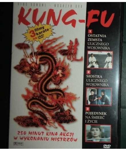 3 filmy karate na dvd Kung-Fu 250 minut akcji w wykonaniu mistrzów