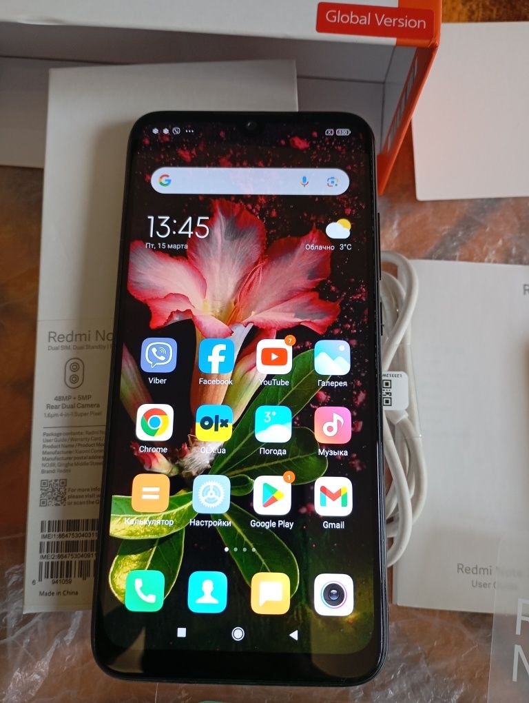 Смартфон Xiaomi redmi note7.  3/32