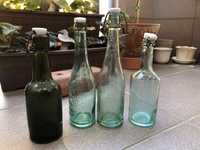 4 przedwojenne butelki Freiburg in Schlesien (Świebodzice)