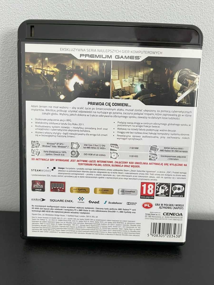 Pudełko z grą PC Deus Ex Human Revolution