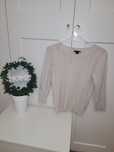 Sweter kremowy H&M klasyczny krój,rękaw 3/4,rozmiar XS