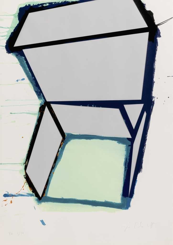 José Pedro Croft (1957) - Serigrafia sobre cartão com colagens