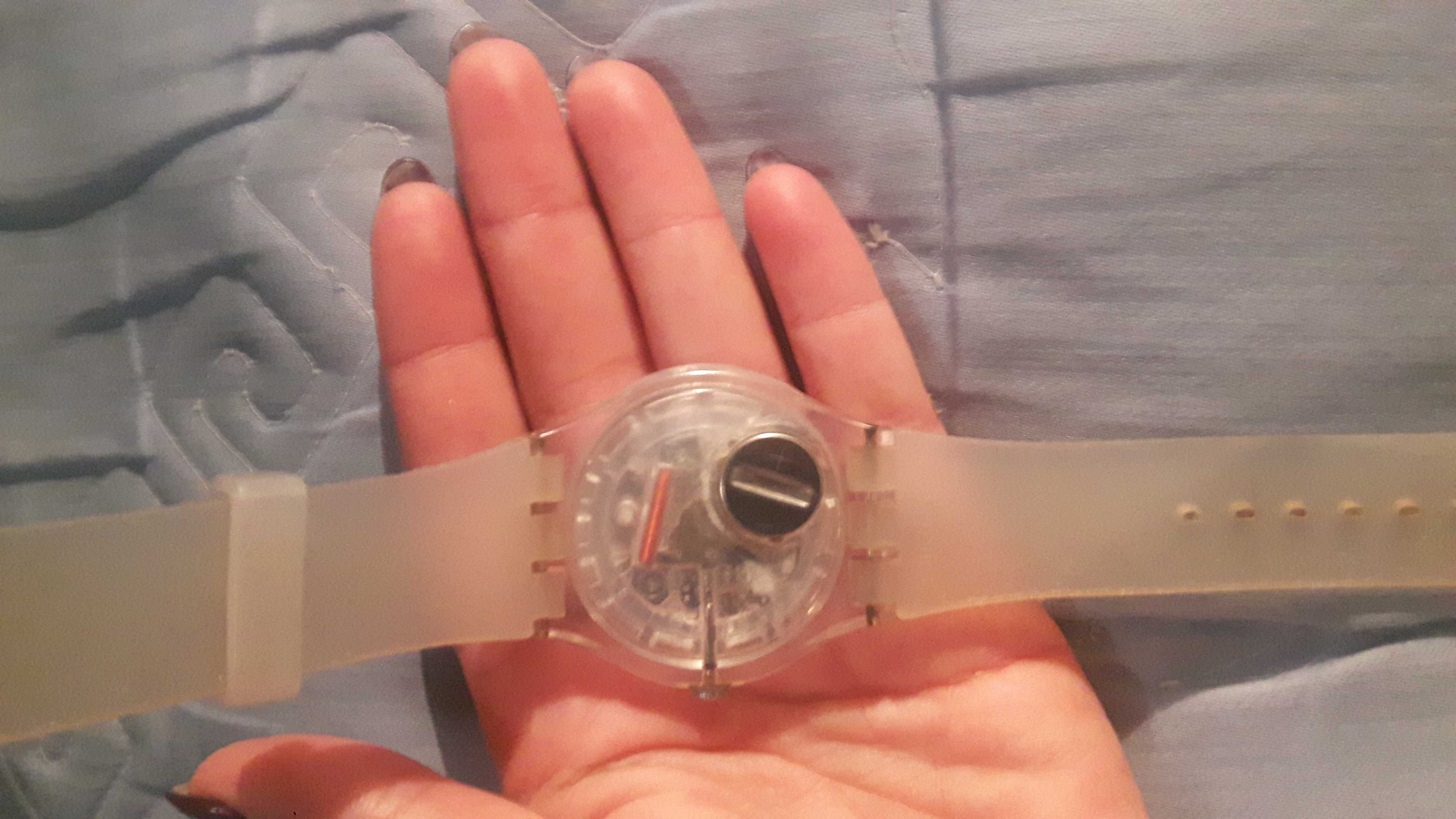 Relogio swatch bracelete transparente