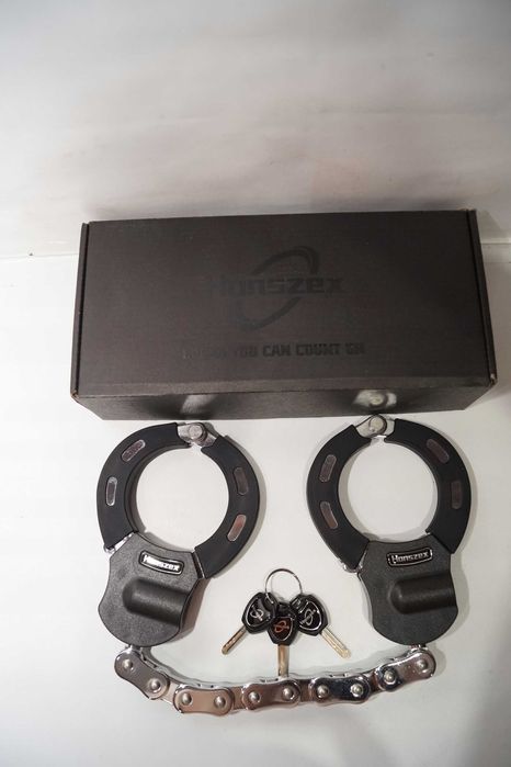 Zabezpieczenie rowerowe KŁÓDKA antykradzieżowa koła HONSZEX BLOKADA