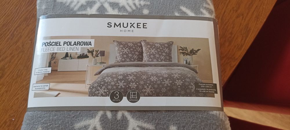 Pościel polarowa nowa 220 x 200 cm świąteczna
