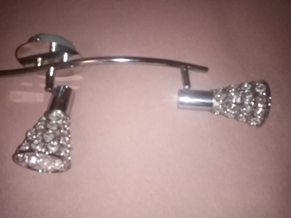 Lampa kinkiet listwa kryształki chrom