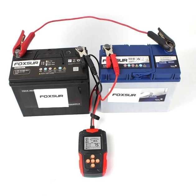 Тестер акумуляторних батарей FOXSUR FBT-200 12V/24V 3-200Ah оригинал