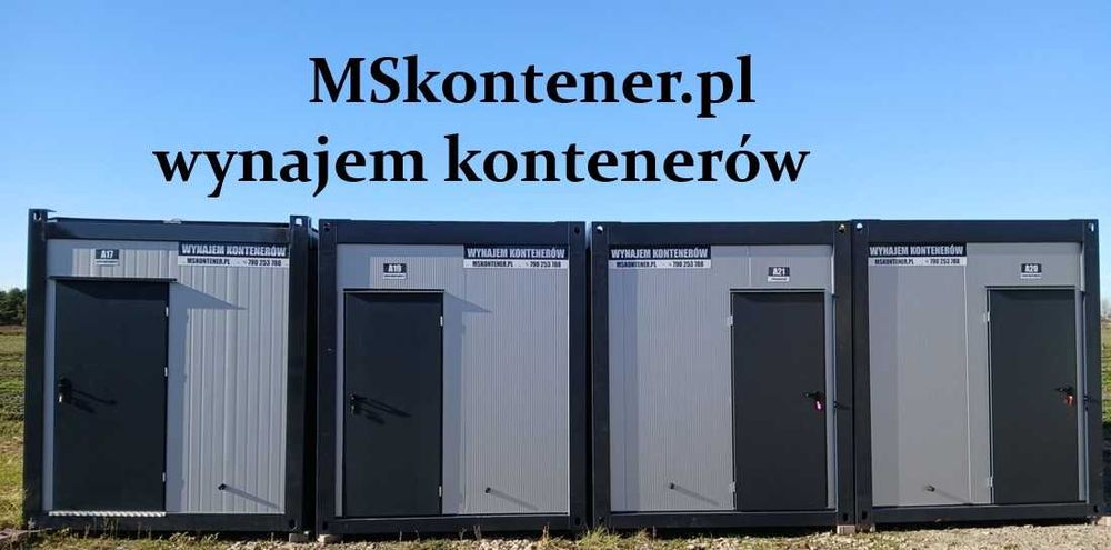 Wynajem kontenerów biurowe socjalne szatniowe NOWE