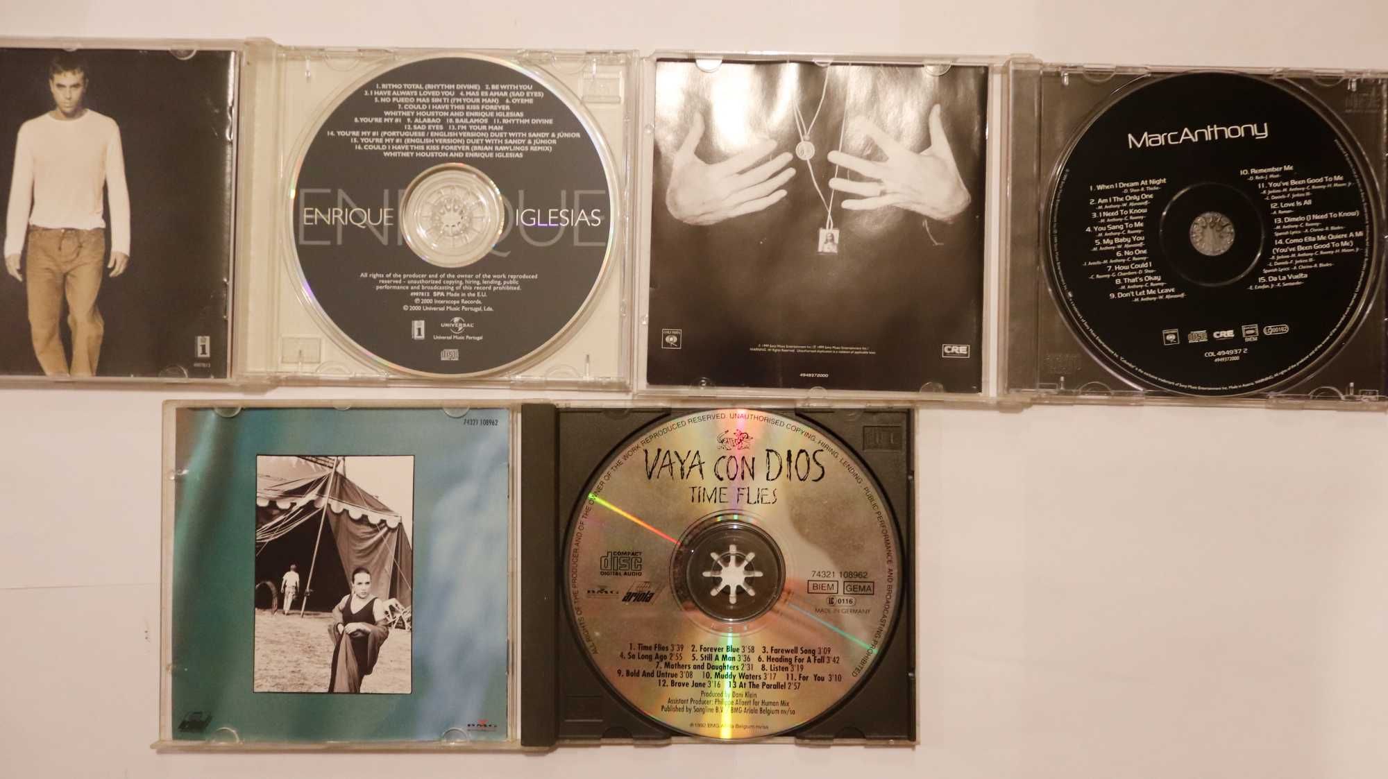 Cd´s originais "Enrique Iglesias, Marc Anthony e Vaya Con Dios "