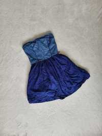 Niebieska sukienka jeansowa Tommy Hilfiger 34 XS bez ramiączek